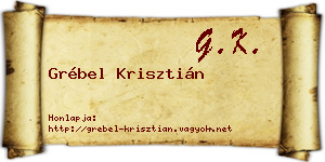 Grébel Krisztián névjegykártya