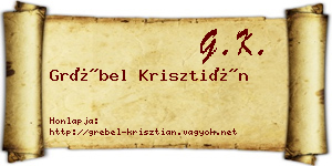 Grébel Krisztián névjegykártya